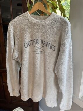 Cream Sherpa Crewneck Sweater